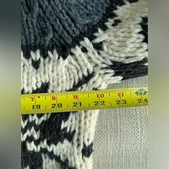 Vintage Gap Wool Sweater Men’s Large Hand Knit Talon Zipper Zip Up - Picture 8 of 9